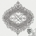 Tattoo design a crown intertwined with an inf… – tattoo sketch (№1752670458_0, 16.07.2025 12:54) — tattoovalue.net