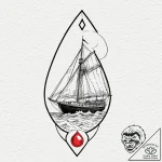 Tattoo sketch a single, perfectly formed tear… – tattoo sketch (№1752671158_0, 16.07.2025 13:05) — tattoovalue.net