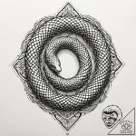 Tattoo sketch a anaconda coiling, for raw pow… – tattoo sketch (№1752671848_0, 16.07.2025 13:17) — tattoovalue.net