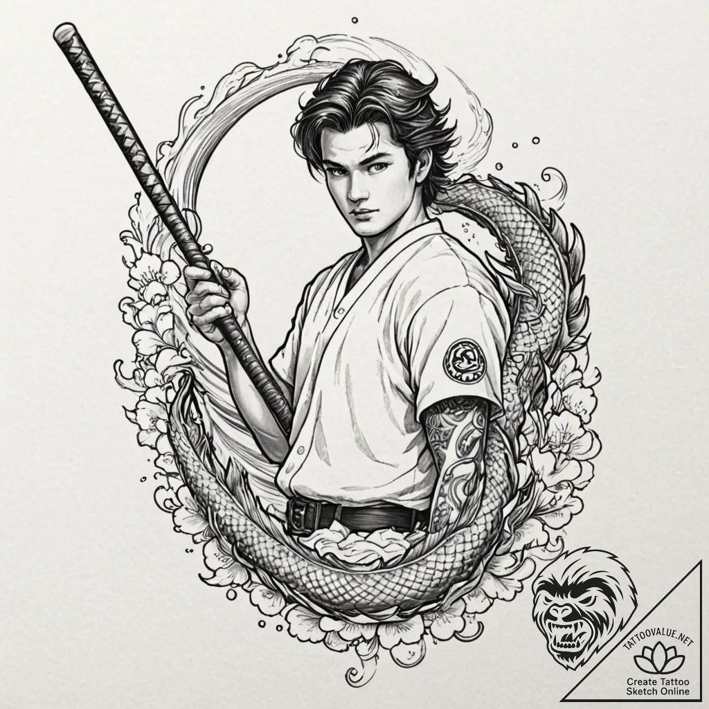 A graphic novel style portrait of steve harri... - tattoo sketch (№1752672005_0, 16.07.2025 13:20) — tattoovalue.net