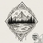 Tattoo sketch a glowing “level complete” bann… – tattoo sketch (№1752672160_0, 16.07.2025 13:22) — tattoovalue.net