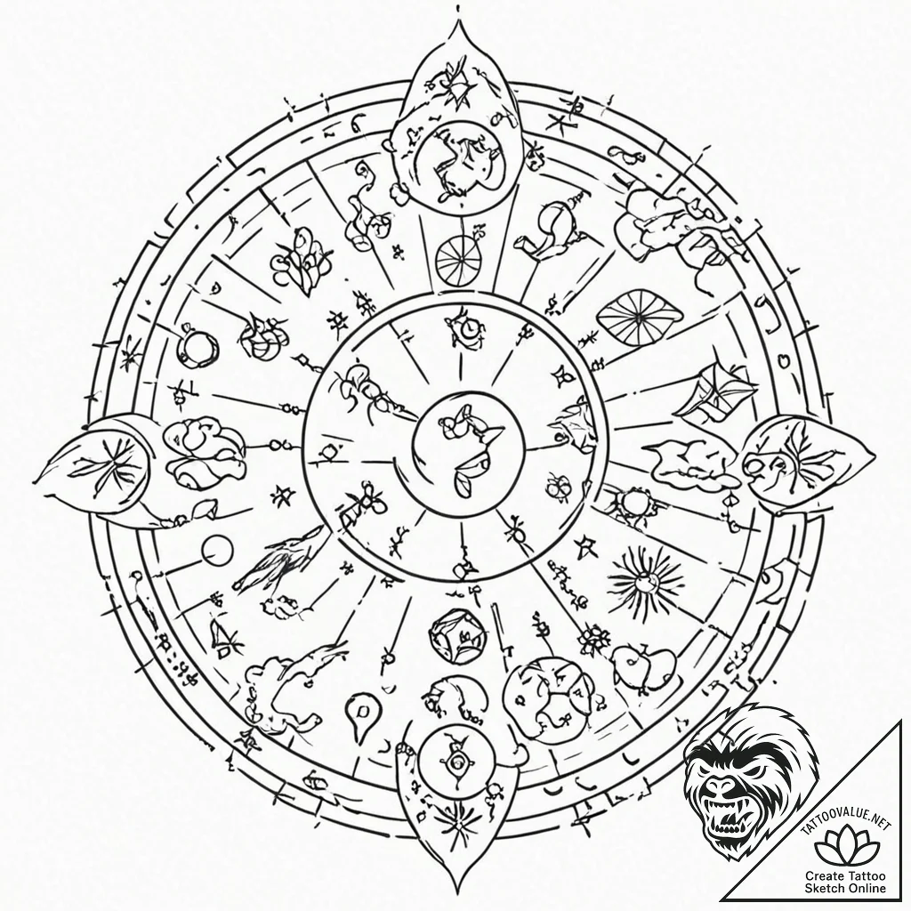 Tattoo design an abstract representation of t... - tattoo sketch (№1752673704_0, 16.07.2025 13:48) — tattoovalue.net