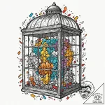 A sketch of the glass cage from you,, tattoo… – tattoo sketch (№1752673862_0, 16.07.2025 13:51) — tattoovalue.net