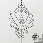 Tattoo sketch a geometric design that complet… – tattoo sketch (№1752675374_0, 16.07.2025 14:16) — tattoovalue.net