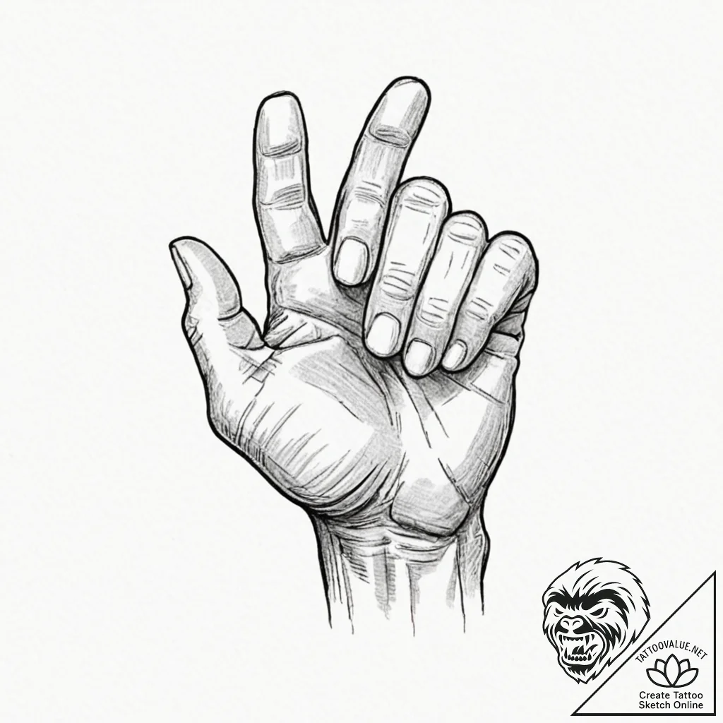 Fist, ink illustration for tattoo, black and... - tattoo sketch (№1752675532_0, 16.07.2025 14:18) — tattoovalue.net