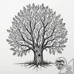 Tattoo sketch a tree with leaves that are fin… – tattoo sketch (№1752675929_0, 16.07.2025 14:25) — tattoovalue.net