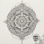 Pirate, tattoo sketch design, geometric tatto… – tattoo sketch (№1752676329_0, 16.07.2025 14:32) — tattoovalue.net