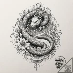 Tattoo design a zodiac animal emerging from o… – tattoo sketch (№1752676645_0, 16.07.2025 14:37) — tattoovalue.net