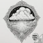 Tattoo sketch a subtle cloud texture on a cel… – tattoo sketch (№1752679115_0, 16.07.2025 15:18) — tattoovalue.net