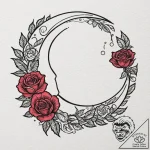 Tattoo design a minimalist moon phase sequenc… – tattoo sketch (№1752679347_0, 16.07.2025 15:22) — tattoovalue.net