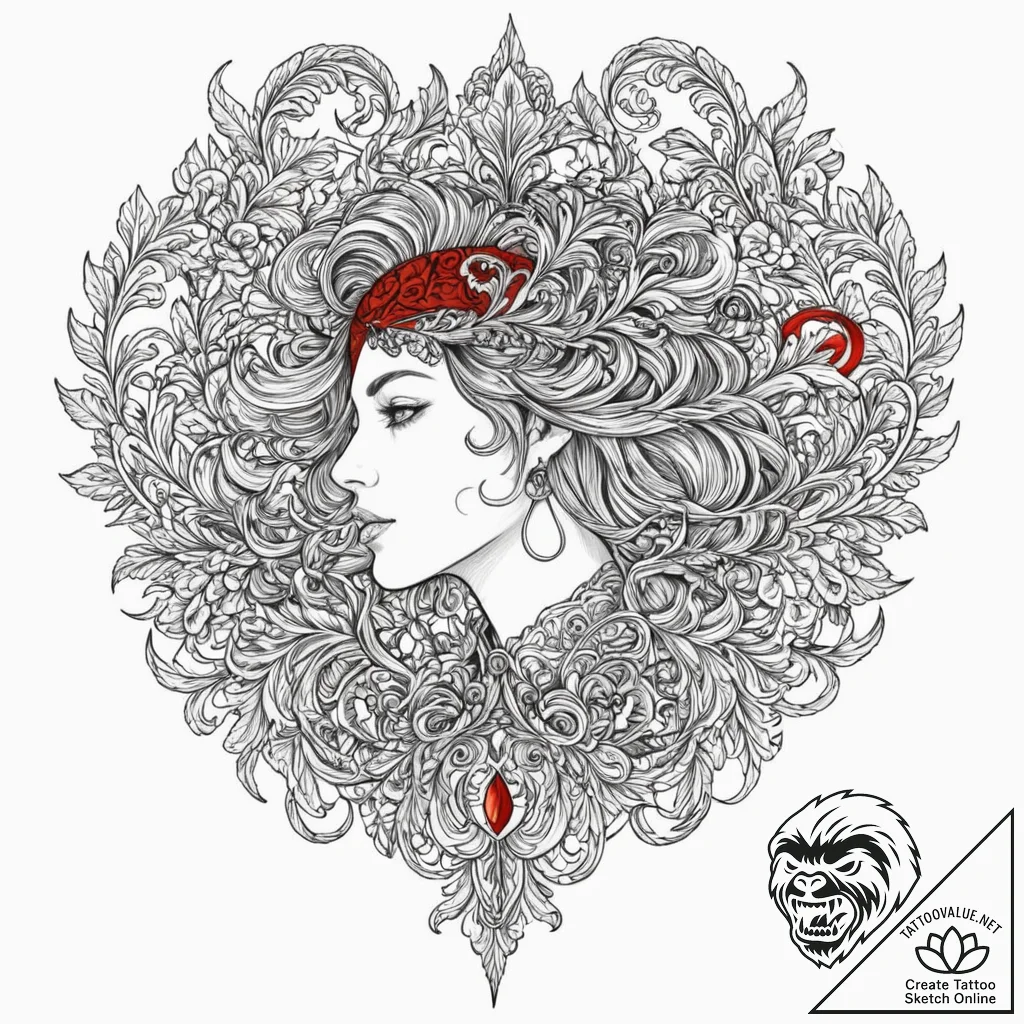 Tattoo sketch a digital warrior's profile, st... - tattoo sketch (№1752680053_0, 16.07.2025 15:34) — tattoovalue.net