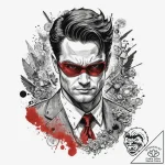 A neo-traditional portrait of daredevil, the… – tattoo sketch (№1752680209_0, 16.07.2025 15:36) — tattoovalue.net