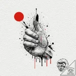 A minimalist tattoo of the “agent cooper’s th… – tattoo sketch (№1752680519_0, 16.07.2025 15:41) — tattoovalue.net