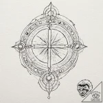 р“сђсѓрїрїр° 13: celestial & cosmic elements… – tattoo sketch (№1752684905_0, 16.07.2025 16:55) — tattoovalue.net