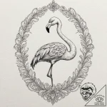 Flamingo, tattoo line art, ornamental tattoo,… – tattoo sketch (№1752685068_0, 16.07.2025 16:57) — tattoovalue.net
