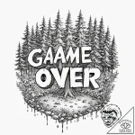 Tattoo sketch a “game over” screen subtly ble… – tattoo sketch (№1752685149_0, 16.07.2025 16:59) — tattoovalue.net