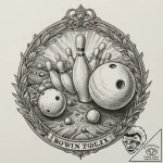 A linework tattoo of the bowling ball and pin… – tattoo sketch (№1752685471_0, 16.07.2025 17:04) — tattoovalue.net