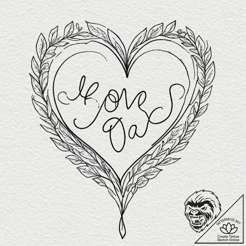 Tattoo sketch a short, abstract poem about lo... - tattoo sketch (№1752685963_0, 16.07.2025 17:12) — tattoovalue.net