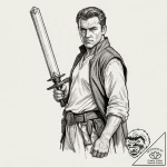 A graphic novel portrait of moff gideon with… – tattoo sketch (№1752686536_0, 16.07.2025 17:22) — tattoovalue.net
