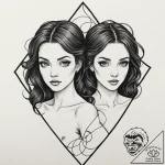 Tattoo sketch gemini twins, each representing… – tattoo sketch (№1752686701_0, 16.07.2025 17:25) — tattoovalue.net