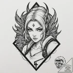 р“сђсѓрїрїр° 12: esports & competitive gaming… – tattoo sketch (№1752687275_0, 16.07.2025 17:34) — tattoovalue.net