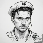 Tattoo design a “game face” portrait of an in… – tattoo sketch (№1752687522_0, 16.07.2025 17:38) — tattoovalue.net