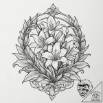 Lilies of the valley, tattoo drawing outline,… – tattoo sketch (№1752687764_0, 16.07.2025 17:42) — tattoovalue.net