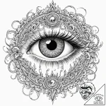Tattoo sketch a realistic zodiac animal’s eye… – tattoo sketch (№1752688495_0, 16.07.2025 17:54) — tattoovalue.net