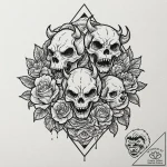 Cerberus, tattoo drawing outline, on a clean… – tattoo sketch (№1752689393_0, 16.07.2025 18:09) — tattoovalue.net