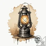 Tattoo sketch a stylized lantern casting eeri… – tattoo sketch (№1752690534_0, 16.07.2025 18:28) — tattoovalue.net