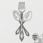 Tattoo design a fork on one, a spoon on the o… – tattoo sketch (№1752691025_0, 16.07.2025 18:37) — tattoovalue.net