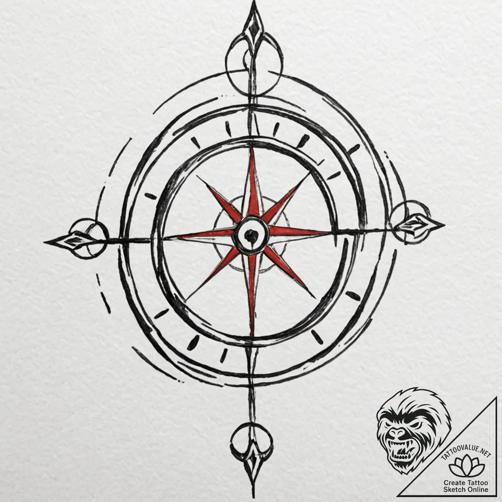 Tattoo design a zodiac symbol as if drawn in... - tattoo sketch (№1752691106_0, 16.07.2025 18:38) — tattoovalue.net