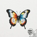 A detailed macro shot of a butterfly’s wing.,… – tattoo sketch (№1752691188_0, 16.07.2025 18:39) — tattoovalue.net