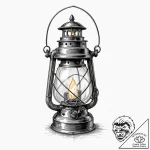 Lantern, ink illustration for tattoo, black a… – tattoo sketch (№1752691351_0, 16.07.2025 18:42) — tattoovalue.net