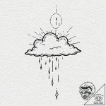 Tattoo design a small, ethereal cloud with a… – tattoo sketch (№1752691512_0, 16.07.2025 18:45) — tattoovalue.net