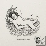 A sketch of luca brasi, with the phrase “slee… – tattoo sketch (№1752691998_0, 16.07.2025 18:53) — tattoovalue.net