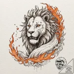 Tattoo sketch a majestic leo lion’s face, wit… – tattoo sketch (№1752692158_0, 16.07.2025 18:55) — tattoovalue.net
