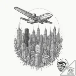 Tattoo design a retro pixelated cityscape wit… – tattoo sketch (№1752692966_0, 16.07.2025 19:09) — tattoovalue.net