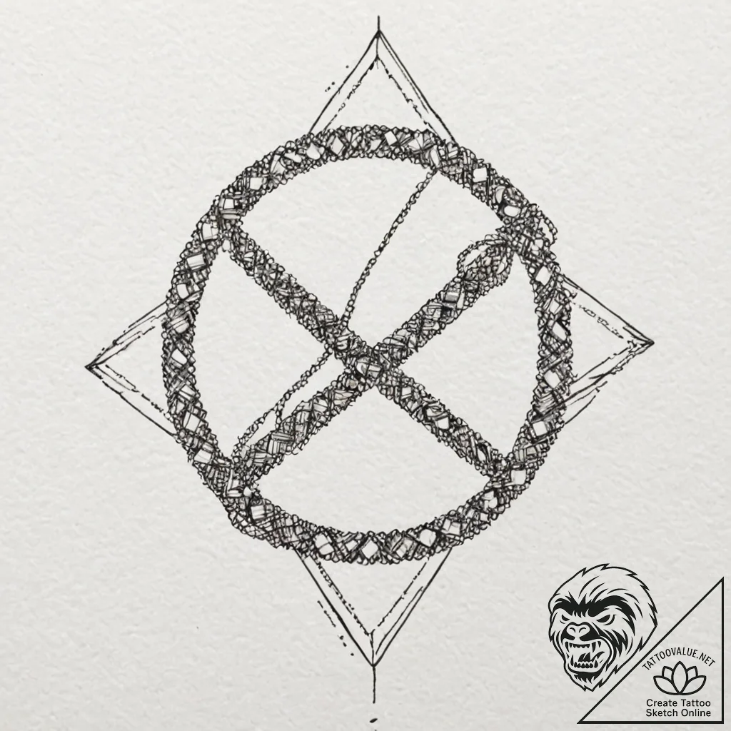 Tattoo sketch an infinity symbol made of two... - tattoo sketch (№1752693367_0, 16.07.2025 19:16) — tattoovalue.net