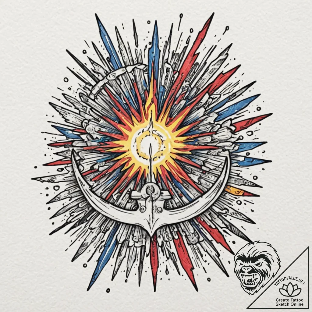 Tattoo sketch an abstract representation of c... - tattoo sketch (№1752693926_0, 16.07.2025 19:25) — tattoovalue.net