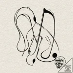 Tattoo design two halves of a musical score o… – tattoo sketch (№1752694247_0, 16.07.2025 19:30) — tattoovalue.net