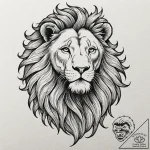 Tattoo sketch a subtle leo lion outline, with… – tattoo sketch (№1752695052_0, 16.07.2025 19:44) — tattoovalue.net
