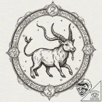 Tattoo sketch a zodiac animal breaking throug… – tattoo sketch (№1752695218_0, 16.07.2025 19:46) — tattoovalue.net