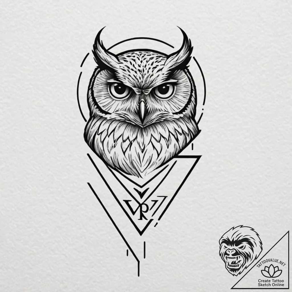 147. tattoo design: a "veda" rune with a subt... - tattoo sketch (№1752695618_0, 16.07.2025 19:53) — tattoovalue.net
