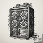 Tattoo sketch a gaming pc tower with glowing… – tattoo sketch (№1752696016_0, 16.07.2025 20:00) — tattoovalue.net