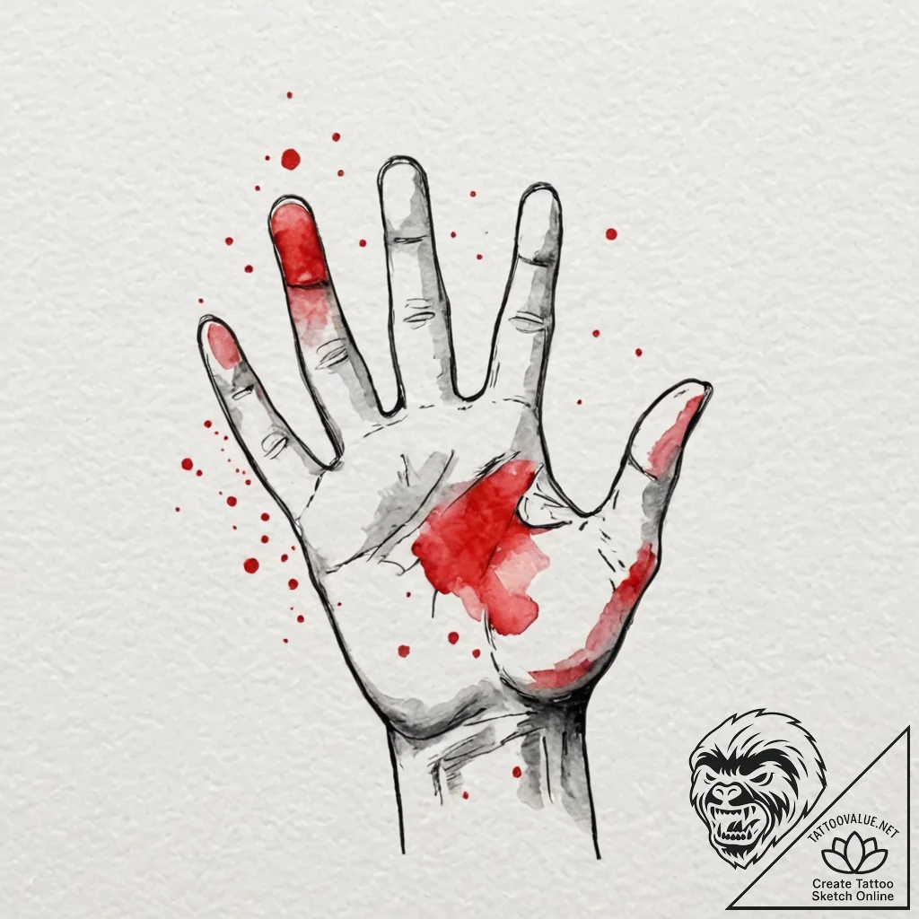 A minimalist tattoo of the vulcan salute, "li... - tattoo sketch (№1752696498_0, 16.07.2025 20:08) — tattoovalue.net