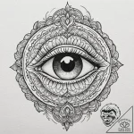 Tattoo design a quiet, focused eye with unwav… – tattoo sketch (№1752696818_0, 16.07.2025 20:13) — tattoovalue.net