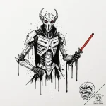 34. trash polka sketch of general grievous wi… – tattoo sketch (№1752696899_0, 16.07.2025 20:14) — tattoovalue.net