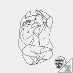 Tattoo sketch a simple silhouette of a person… – tattoo sketch (№1752698502_0, 16.07.2025 20:41) — tattoovalue.net