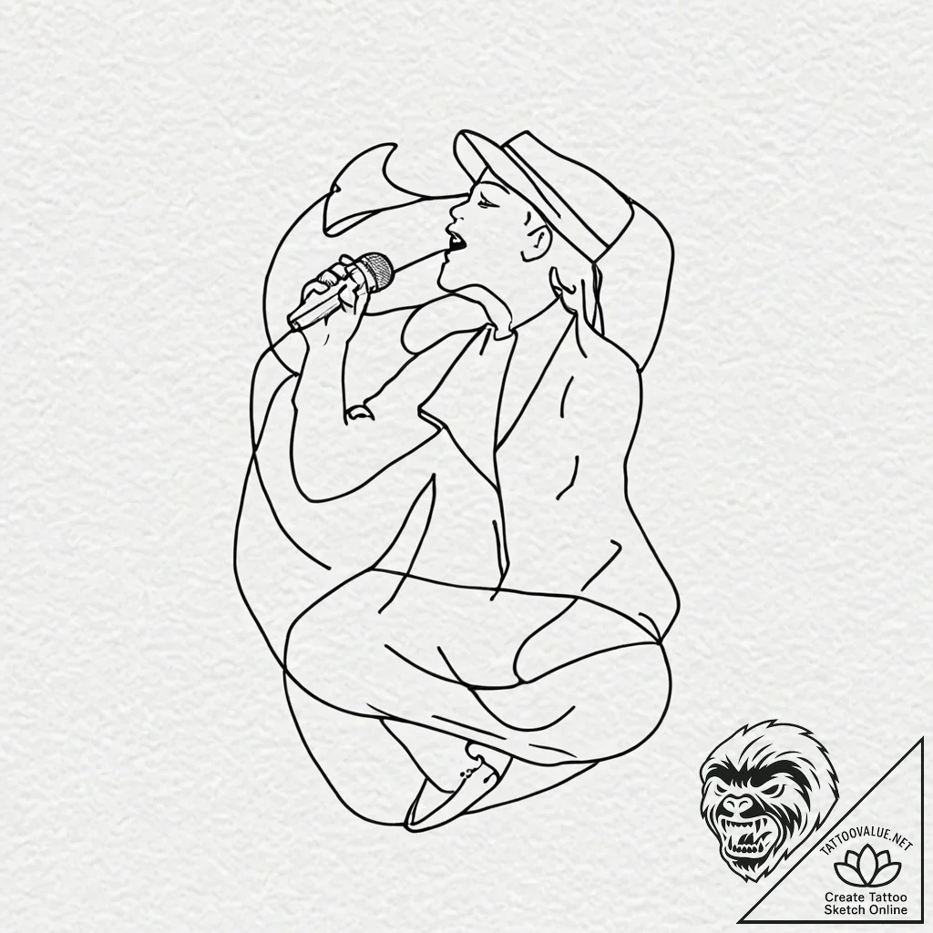 Tattoo sketch a simple silhouette of a person... - tattoo sketch (№1752698502_0, 16.07.2025 20:41) — tattoovalue.net